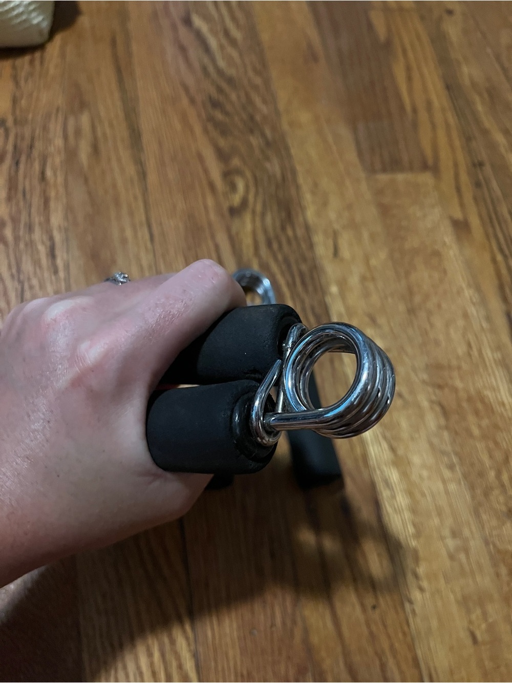 Pair of Black Foam Hand Grips - Resistance Spring Grip Trainers - Picture 2 of 2